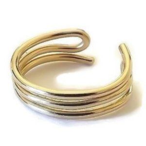 Artisan Crafted Triple Row Wrap Ear Cuff Ring for Cartilage